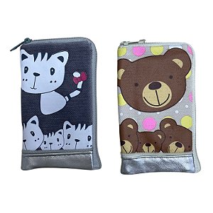 Porta Celular de Tecido Estampado - 12 Peças