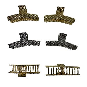 Piranha de Metal p/ Cabelo  9 cm - Pct c/ 12 - Y575-13