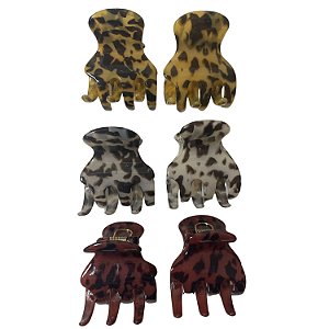 Piranha de Plástico p/ Cabelo 6cm - Pct c/ 12 - 6129-VV2