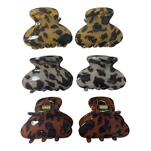 Piranha de Plástico p/ Cabelo 4.5 cm - Pct c/ 12 - 6166-VV2