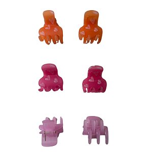 Piranha de Plástico para Cabelo - 4.5cm - Fosca e Brilhante - Pct c/ 12 - 6129S-XA2