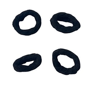 Rabicó de Tecido p/ Cabelo - Preto - 36 Peças