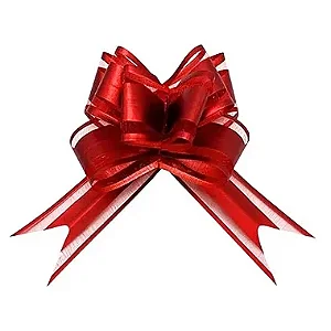 Laço de Plástico para Presente Vermelho 50x750mm - Pct c/ 100