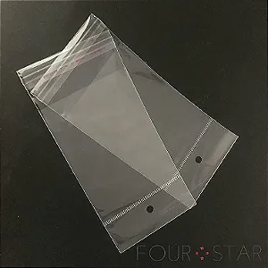 Saco Adesivado BOPP C/ Furo 8,5x25+3+3 - Pct c/ 1000