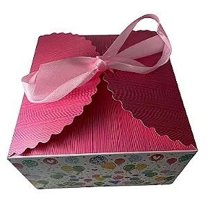 Caixa Dobrável de Papel para Presente 27x27x13cm - Pct c/ 12