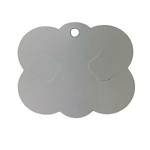 Cartela de Papelão para Bijuteria Branca 8.5x7cm - Pct c/ 100