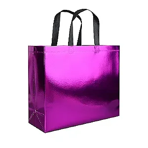 Sacola de Plástico para Presente Pink 36x45x12cm - Pct c/ 12