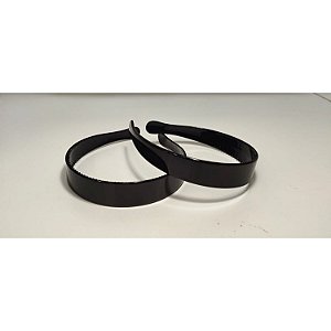Tiara Plástica Preto Inquebravel - Pct c/ 12 - 2.5cm