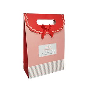 Sacola de Papel c/ Velcro Estampada (L) 24.5x12x31.5cm- Pct c/ 12
