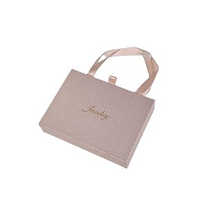 Caixinha de Papel Brilhante Rose P/ Presente com Alça 12x16cm - Pct c/ 6 - Four Star