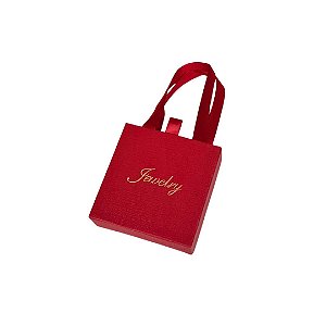 Caixinha de Papel Vermelho P/ Presente com Alça 9x9cm - Pct c/ 12 - Four Star