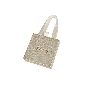 Caixinha de Papel Dourado P/ Presente com Alça 9x9cm - Pct c/ 12 - Four Star