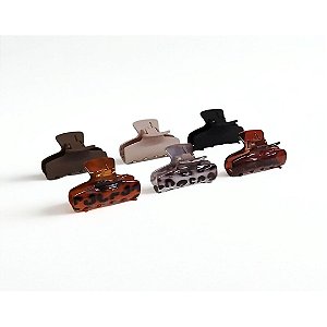 Piranha de Cabelo Four Star Média 6cm de Plástico - 12 unidades - 6137-XS2