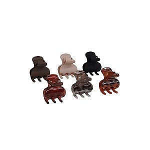 Piranha de Cabelo Four Star Pequena 4,5cm de Plástico - 12 unidades - 6129S-XS2