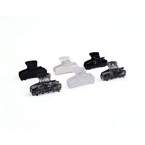 Piranha de Cabelo Four Star Média 9cm de Plástico - 12unidades - 6137-XZ2