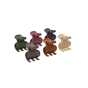 Piranha de Cabelo Four Star Pequena 4,5cm de Plástico Colorida - 12unidades - 6129S-XX2