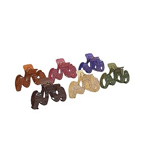 Piranha de Cabelo Four Star Grande 9cm de Plástico Colorida - 12unidades - 6464-XV2