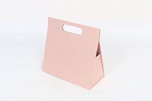 Caixa Dobrável Rosa de Papel com Alça (P) 22x9.5x20.5cm - Four Star