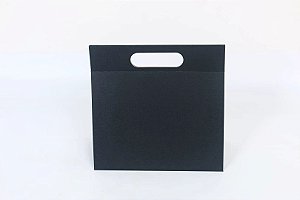 Caixa Dobrável Preto de Papel com Alça (P) 22x9.5x20.5cm - Four Star