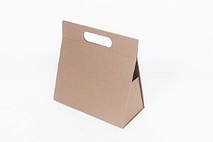 Caixa Dobrável Prata Velho de Papel com Alça (P) 22x9.5x20.5cm - Four Star