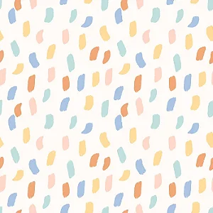 Papel de Parede Revoada - Pinceladas Amarelo, Azul e Vermelho 4411
