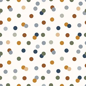 Papel de Parede Revoada - Confete Bege, Azul Marinho e Verde 4418