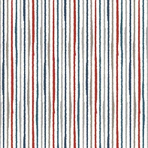Papel de Parede Revoada - Listras Aquarela Azul, Cinza e Vermelho 4425