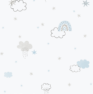 Papel de Parede ENZO - Nuvens Azul 2882