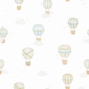 Papel de Parede ERA UMA VEZ - Vintage Céu Balões 89655