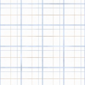 Papel de Parede ERA UM VEZ - Vintage Xadrez Azul Bege 600045