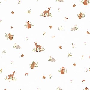 Papel de Parede ERA UM VEZ - Vintage Bosque Rosa 89617