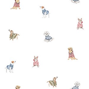 Papel de Parede ERA UM VEZ - Vintage Cachorrinhos Chic 89631