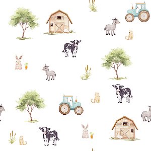 Papel de Parede ERA UM VEZ - Vintage Fazendinha 89679