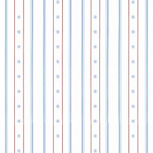 Papel de Parede ERA UM VEZ - Vintage Estrelinha Listras Azul 89839