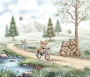 Painel de Parede MUNDO ENCANTADO 600137 - Bosque Encantando