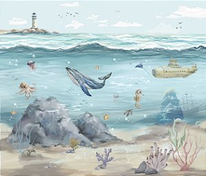 Painel de Parede MUNDO ENCANTADO 600267 - Fundo do Mar