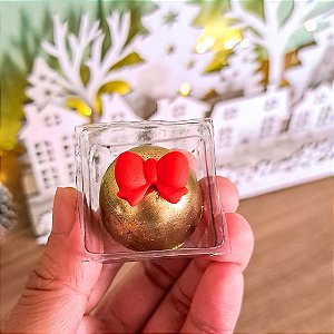 Apliques Comestíveis Laços Vermelho Natal 10 unidades