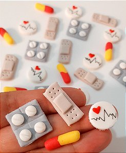 Mix de Confeitos Comestíveis Médico Enfermagem 30 unidades