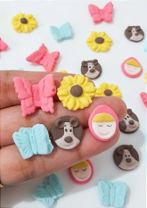 Mix de Confeitos Comestíveis Masha e o Urso 30 unidades