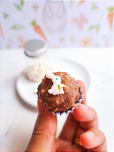 Confeitos Comestíveis Coelhinho com Cenoura 1,8cm 20 unidades