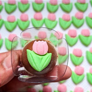Apliques Comestíveis Tulipas 8 unidades