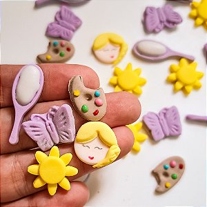 Mix de Confeitos Comestíveis Tema Rapunzel 30 unidades