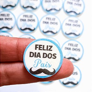 Medalhas Personalizadas Comestíveis 2,5cm Dia dos Pais 10 unidades