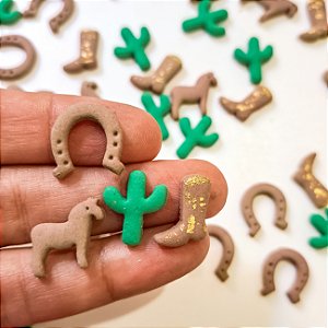 Mix de Confeitos Comestíveis Tema Boiadeira Cowboy 30 unidades