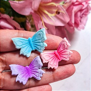 Borboletas Comestíveis Três Cores 2,5cm  20 unidades
