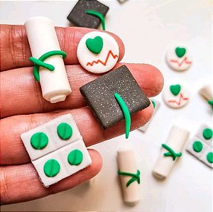 Mix Confeitos Comestíveis Medicina Enfermagem 30 unidades