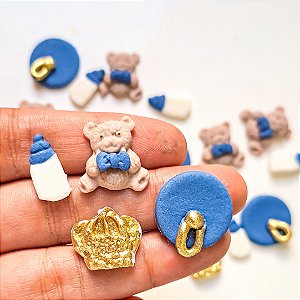 Mix de Confeitos Comestíveis Chá de Bebê Realeza 30 unidades