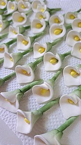 Apliques Florais Copo de Leite 10 unidades