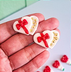 Apliques Comestíveis Namorados Caixa Bombons 5 unidades