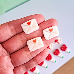 Apliques Comestíveis Namorados Cartinha 8 unidades